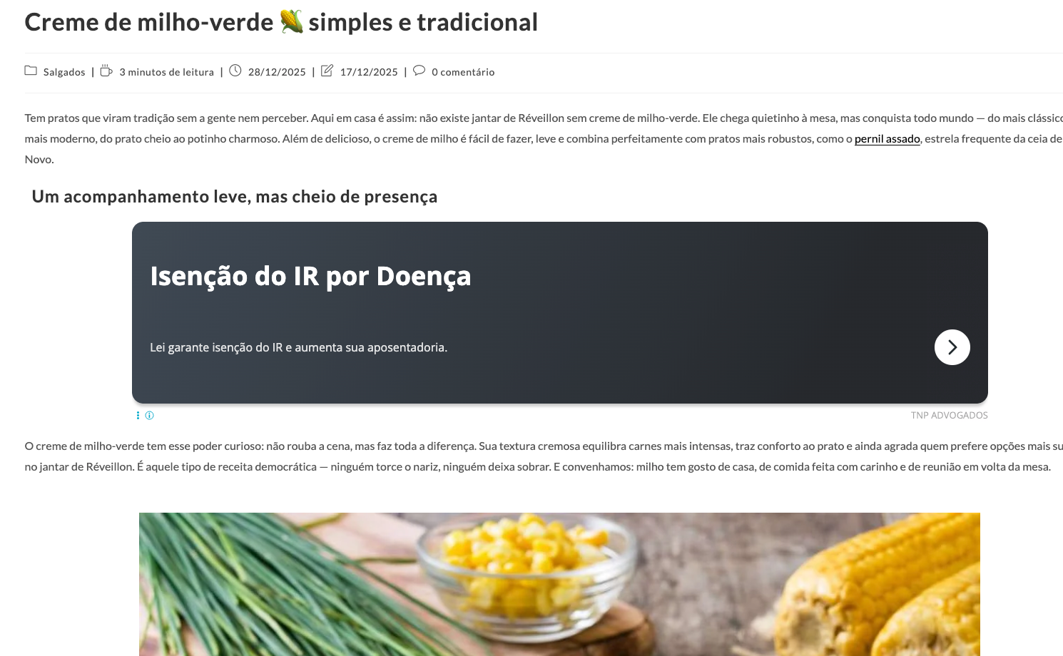 Otimização de Performance e Tracking no WordPress: blog de receitas