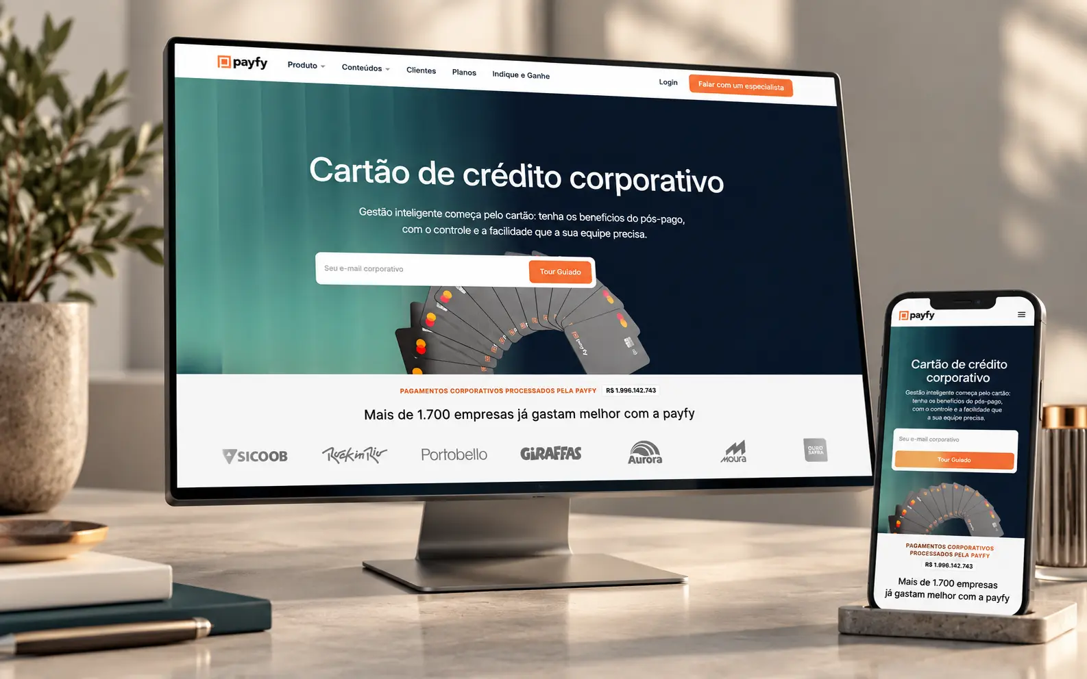 Apresentação visual do projeto Payfy